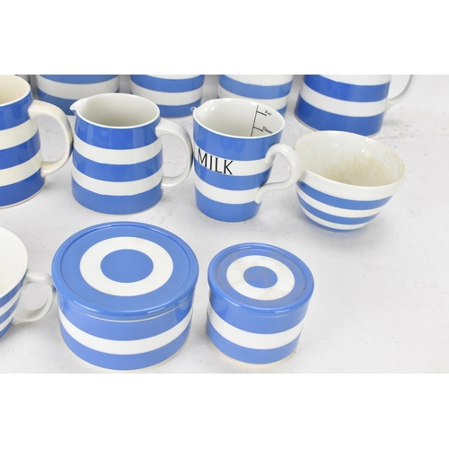 232 - A collection of mid/late 20th century T.G Green Cornish ware blue and white kitchen items to include... 