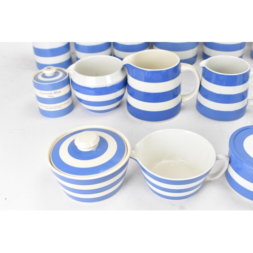 232 - A collection of mid/late 20th century T.G Green Cornish ware blue and white kitchen items to include... 