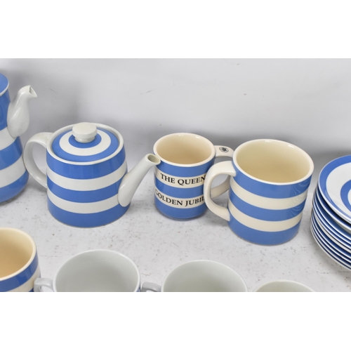 234 - A collection of mid/late 20th century T.G Green Cornish ware blue and white kitchen tea and coffee r... 