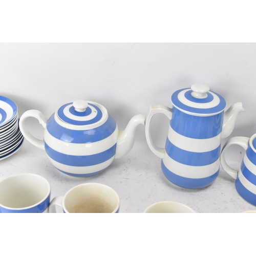 234 - A collection of mid/late 20th century T.G Green Cornish ware blue and white kitchen tea and coffee r... 