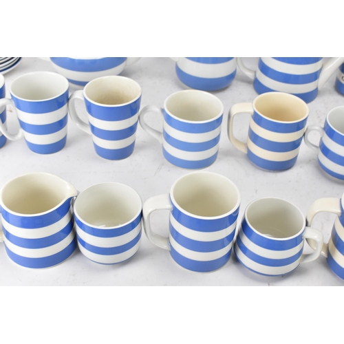 234 - A collection of mid/late 20th century T.G Green Cornish ware blue and white kitchen tea and coffee r... 