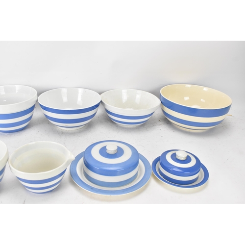 236 - A collection of mid/late 20th century T.G Green Cornish ware blue and white kitchen items to include... 