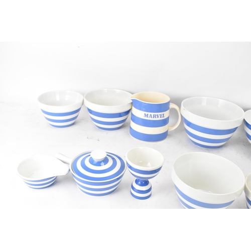 236 - A collection of mid/late 20th century T.G Green Cornish ware blue and white kitchen items to include... 