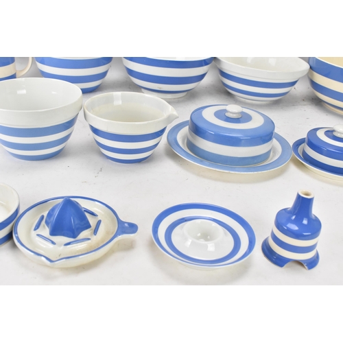 236 - A collection of mid/late 20th century T.G Green Cornish ware blue and white kitchen items to include... 