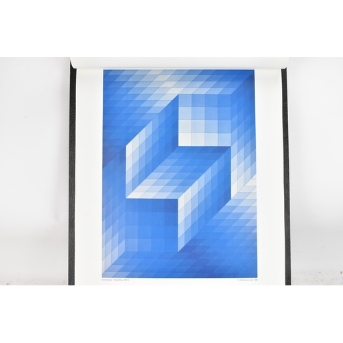 268 - A set of twelve Victor Vasarely Op-Art Study prints, all mounted to a single board and each marked '... 