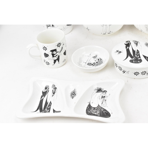 30 - A collection of Poole The Beardsley collection ceramics to include mugs, water jug, baluster vase, s... 