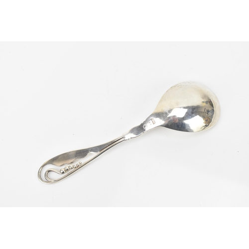 34 - Georg Jensen Danish sterling silver cutlery, comprising a spoon with a pierced handle 15cm, a baby f... 