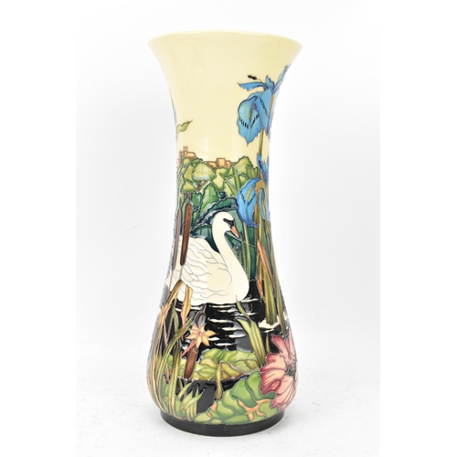 41 - A Moorcroft pottery 'Vision of Windsor' pattern trial piece vase, of tapering form, tube lined decor... 