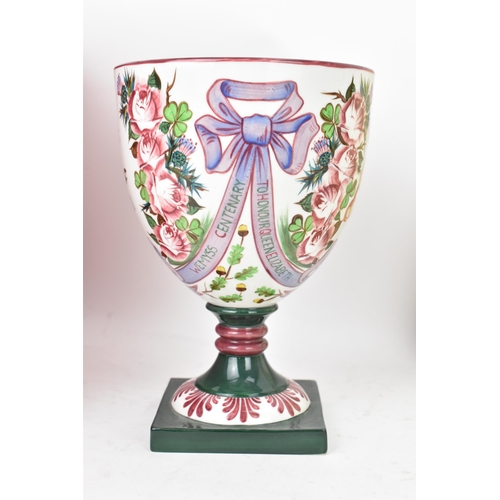 95 - A Royal Doulton Wemyss Ware commemorative goblet, 1980, no. 357 of a limited edition of 500, inscrib... 