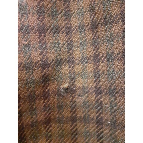 76 - Mixed clothing and accessories to include a vintage brown Sherlock Holmes style coat A/F, approx 40