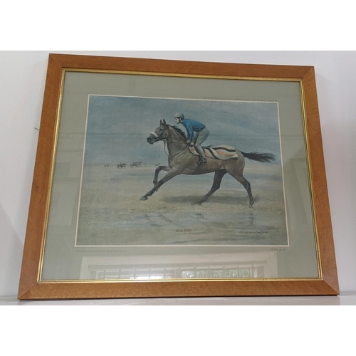 109 - SL Crawford - Red Rum signed by the artist framed and glazed, 41x52cm
Location: LWM