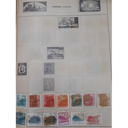 51 - Two vintage stamp albums and a small stock book and contents to include stamps from China, Germany, ... 