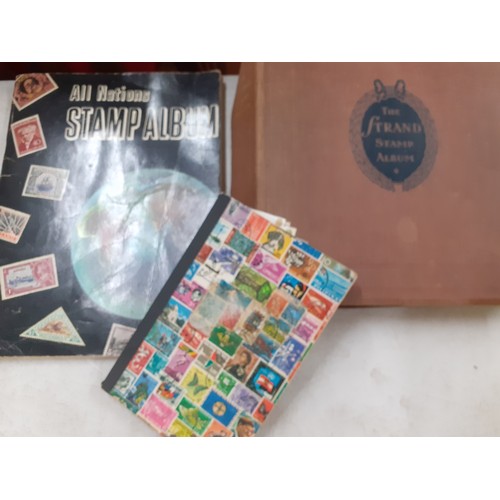 51 - Two vintage stamp albums and a small stock book and contents to include stamps from China, Germany, ... 