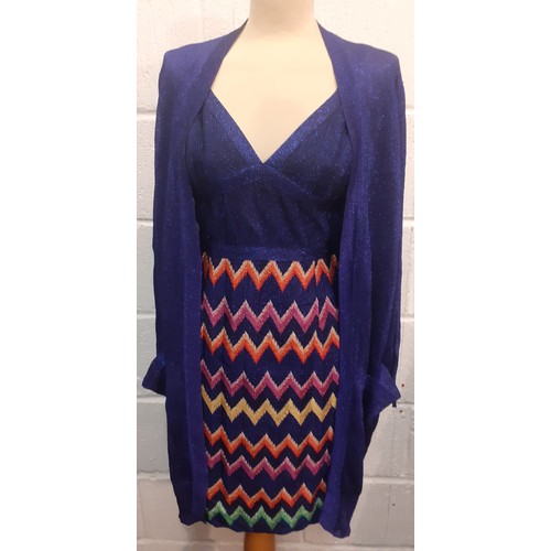 8 - Missoni-A ladies 2-piece evening outfit comprising a longline cardigan and sleeveless dress in cobal... 