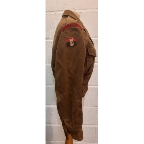 98 - A Royal Engineers brown battledress blouson jacket size 10 manufactured by B.Bloom Ltd. Location:Rai... 