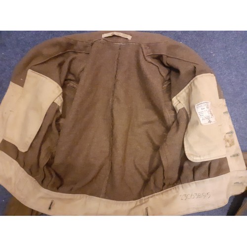 98 - A Royal Engineers brown battledress blouson jacket size 10 manufactured by B.Bloom Ltd. Location:Rai... 