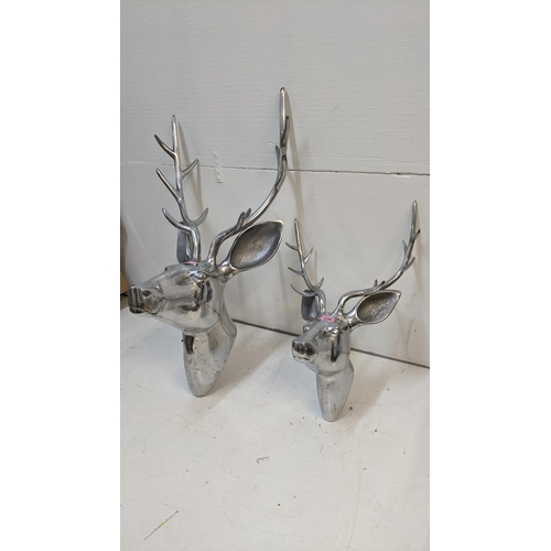 416 - Two cast metal stags heads largest 70cm h
Location: G
If there is no condition report shown, please ... 