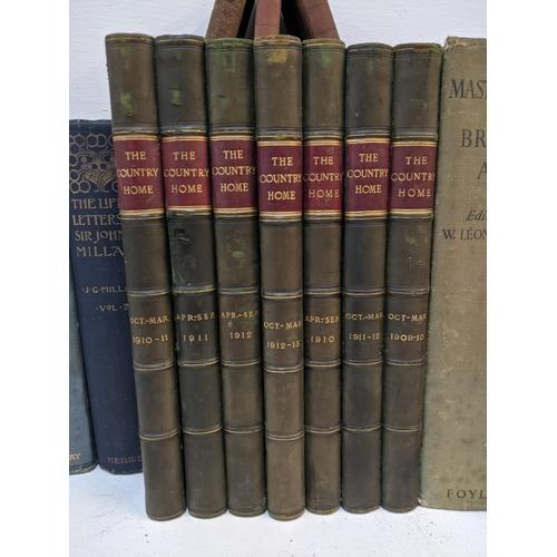 10 - Books to include The Country Home in seven volumes from 1909 - 1913, The Life & Letters of Sir John ... 