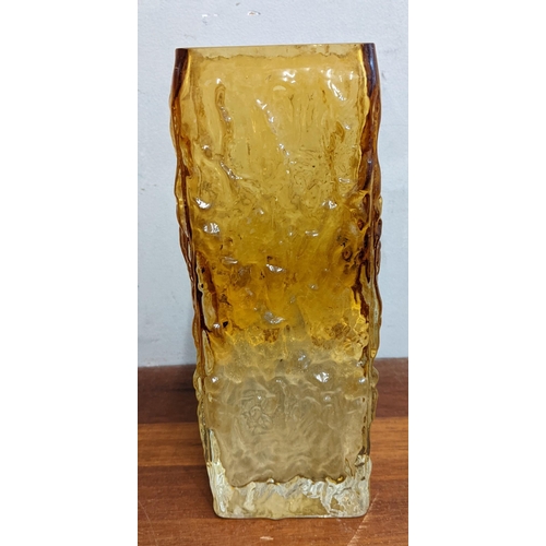 101 - An amber frosted bark effect 20th century vase
Location:1.4
If there is no condition report shown, p... 