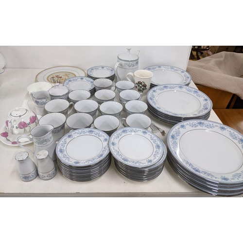 113 - A Collection of teaware to include A Noritake blue Hillpart dinner set, a Hudson Middleton 'Scottish... 