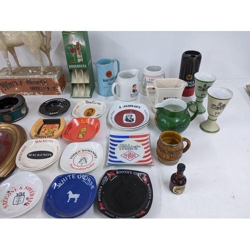 118 - Breweriana, a collection of 20th century bar towels, ashtrays, ceramics and other items
Location:A2M... 