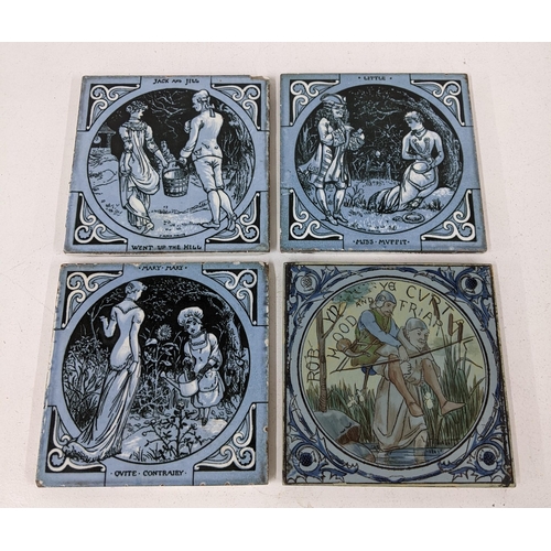 124 - Three Minton porcelain tiles depicting different nursery rhymes, and another example Location:1.2
If... 