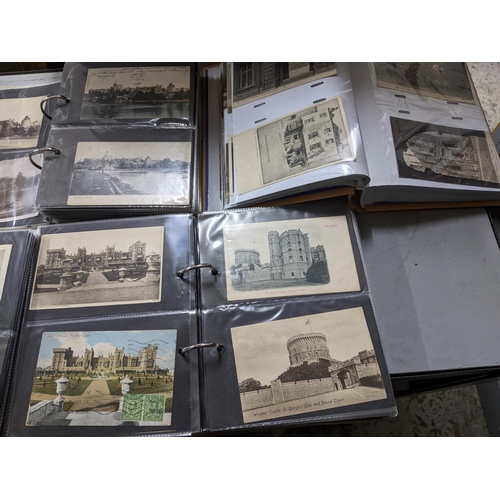 138 - A large collection of Edwardian and later postcards including five albums depicting scenes of Windso... 