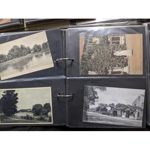 138 - A large collection of Edwardian and later postcards including five albums depicting scenes of Windso... 