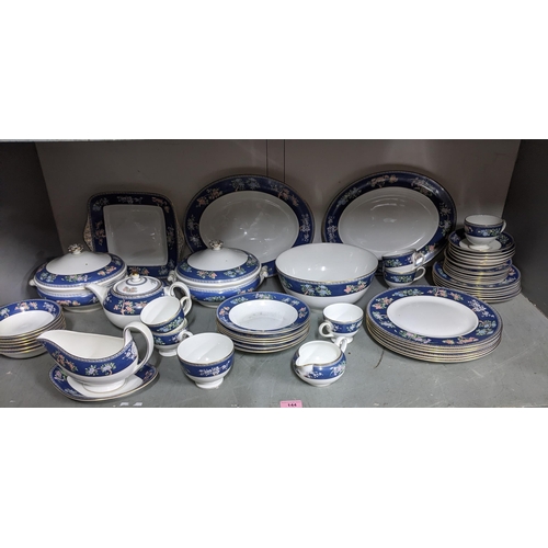 144 - A Wedgwood Blue Siam part dinner service compromising approx 56 pieces
Location:G
If there is no con... 