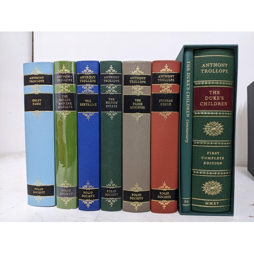 177 - Folio Society editions  - A collection of Anthony Trollope novels to include The Duke's children, a ... 