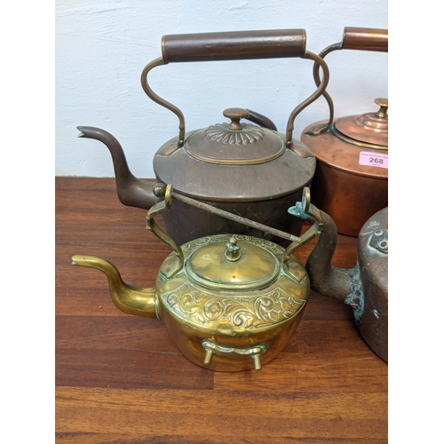 268 - A selection of Victorian copper and brass kettles
Location: 1-1
If there is no condition report show... 