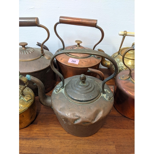 268 - A selection of Victorian copper and brass kettles
Location: 1-1
If there is no condition report show... 