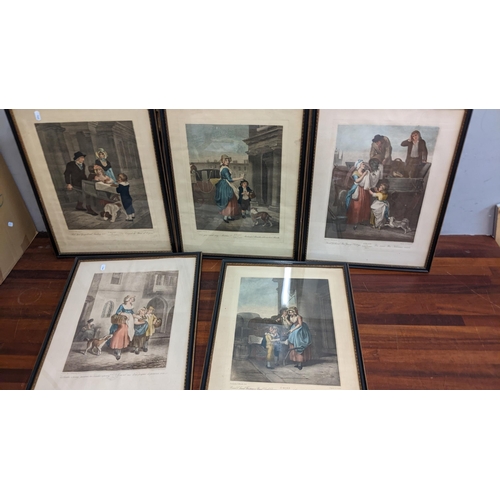 307 - A set of thirteen Cry's of London prints, framed and glazed 
Location: B CON
If there is no conditio... 