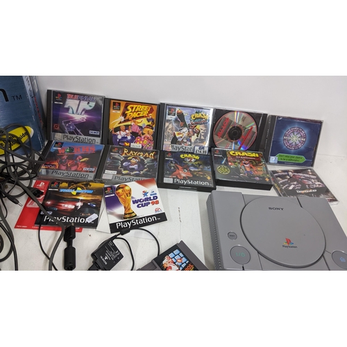 333 - A Playstation 1 console and Nintendo console with games and controllers
Location: R1-4
If there is n... 