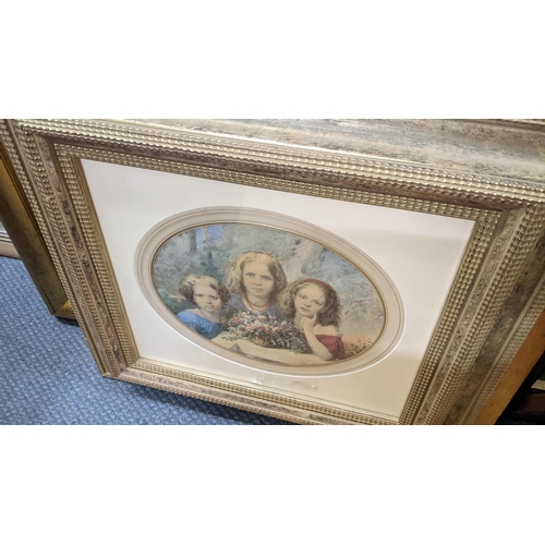 359 - Mixed framed pictures to include various oil paintings depicting country scenes, an Indenture and ot... 