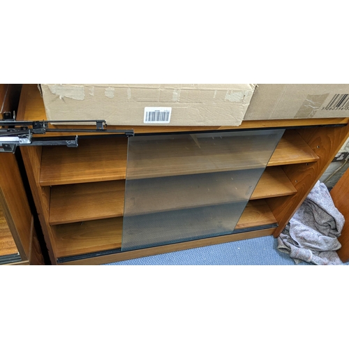 368 - THIS LOT IS WITHDRAWN
An Avalon retro teak Ladderax style unit consisting of six cabinets, twelve ro... 