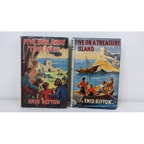 383 - Two Enid Blyton books to include a first edition of 'Five Run Away Together' and a second edition of... 