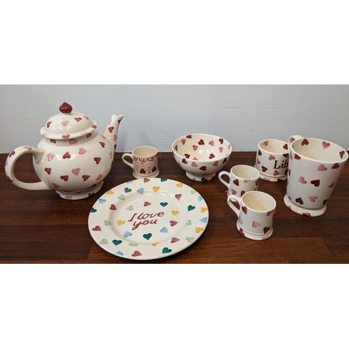 Emma Bridgewater heart pattern tea pot, mugs, bowl and plate
Location: A1F
If there is no condition report shown, please request
