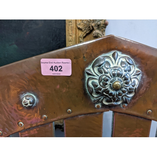 402 - A copper and wrought iron arts and crafts fire screen
Location: BWR
If there is no condition report ... 