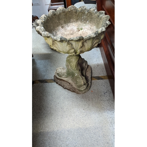 417 - Composition cast stone garden planter with an Italian style base and another
Location: G
If there is... 