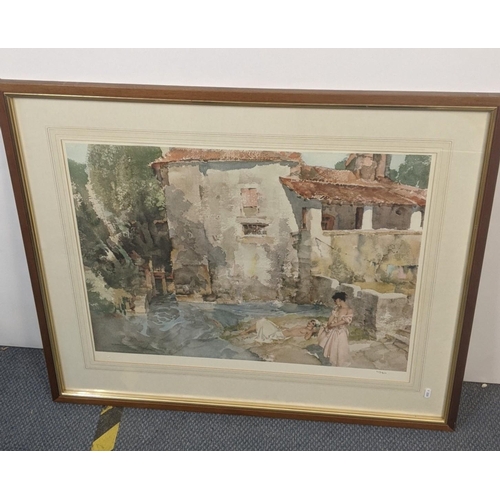 495 - A William Russell Flint limited edition print 207/850 entitled The Mill Pool, 70cm x 54cm
Location: ... 