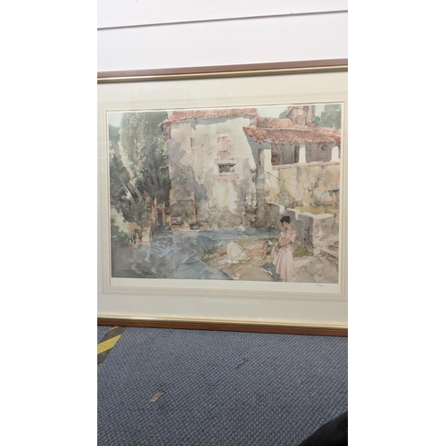 495 - A William Russell Flint limited edition print 207/850 entitled The Mill Pool, 70cm x 54cm
Location: ... 