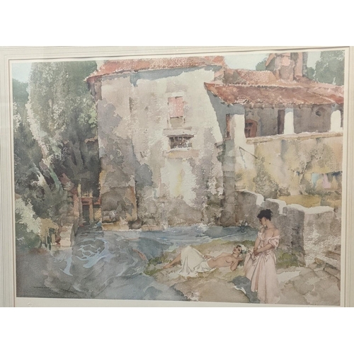 495 - A William Russell Flint limited edition print 207/850 entitled The Mill Pool, 70cm x 54cm
Location: ... 