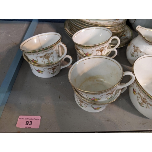 93 - An Aynsley Bridgwood tea and coffee service to include cups and saucers with a tea and coffee pot Lo... 