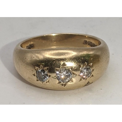 10 - A 9ct gold and diamond gypsy ring size Q 6.5g
Location: RING
If there is condition report shown, ple... 