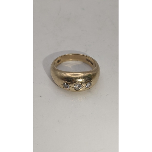 10 - A 9ct gold and diamond gypsy ring size Q 6.5g
Location: RING
If there is condition report shown, ple... 