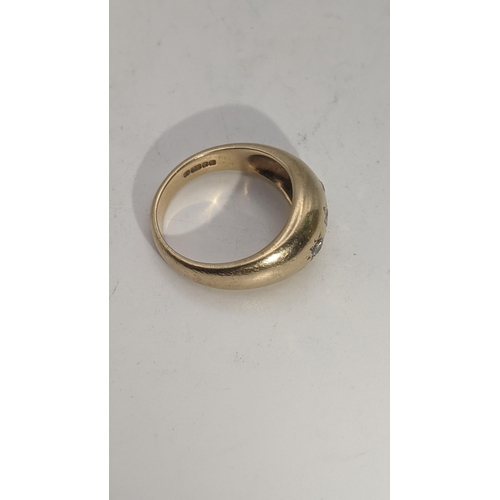 10 - A 9ct gold and diamond gypsy ring size Q 6.5g
Location: RING
If there is condition report shown, ple... 