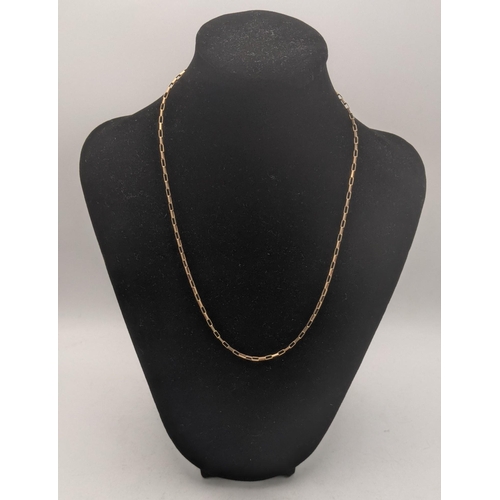 17 - A 9ct gold box link necklace, 46cm l, 4.5g
Location: CAB 3
If there is condition report shown, pleas... 