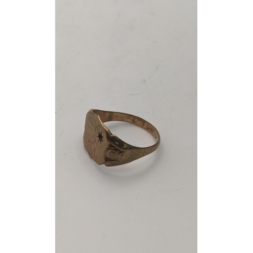 2 - A gents 9ct gold signet ring, stone missing size R½, 3.6g
Location: CAB 1
If there is no condition r... 