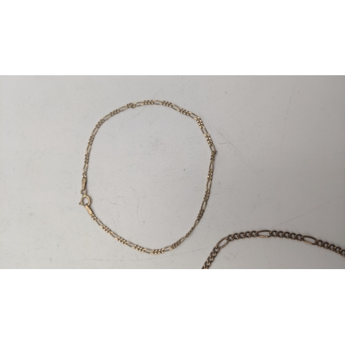 25 - Three 9ct gold Figaro style bracelets total weight 6.4g
Location: CAB 8
If there is no condition rep... 